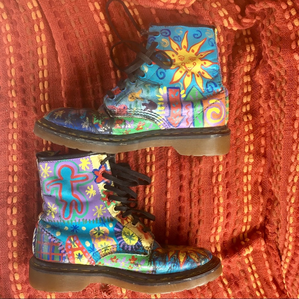 Hand-painted vintage Dr. Martens